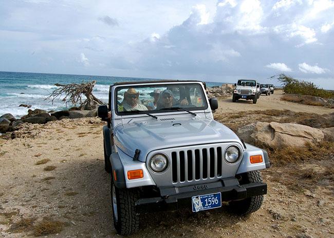 Peter and family about to enjoy a Jeep excursion in Cozumel.